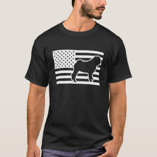 Pug USA flagga T Shirt