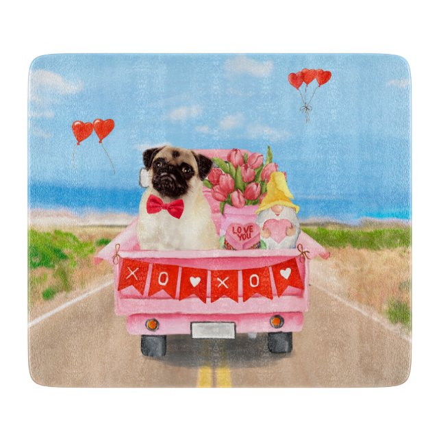 Pug-valentinsdagslastbil Hjärtan (Framsidan)