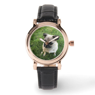Pug valp armbandsur