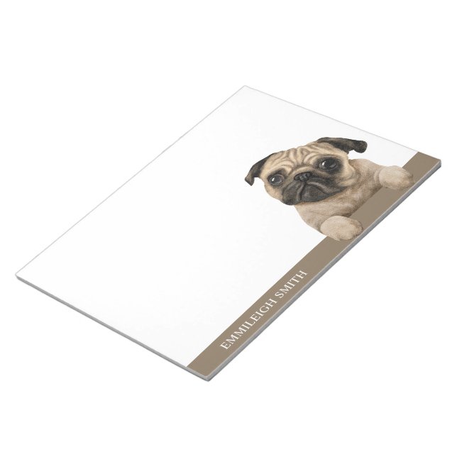 Pug-valp husdjur djur  anteckningsblock (Vinklad)