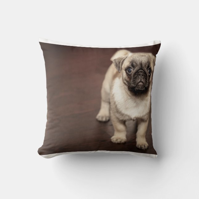 pug-valp i sepia kudde (Framsida)