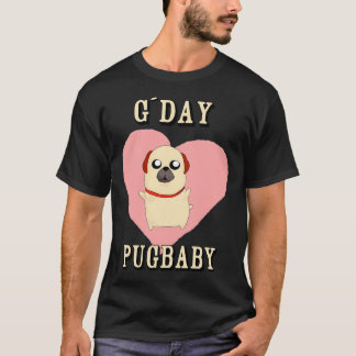 Pug-valp med hjärta t shirt