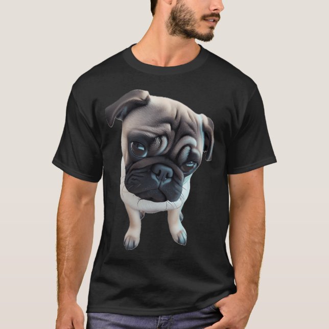 Pug-valp T Shirt (Framsida)