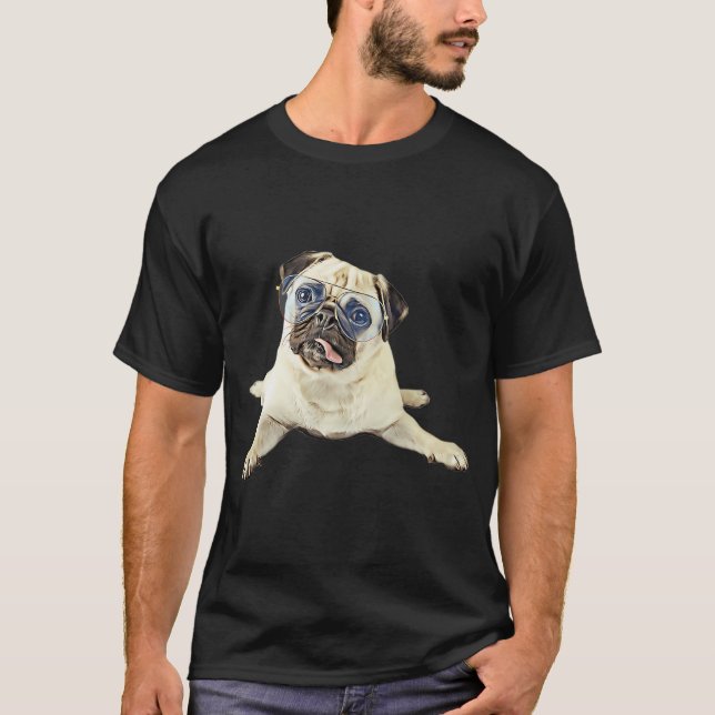 Pug-valp T Shirt (Framsida)