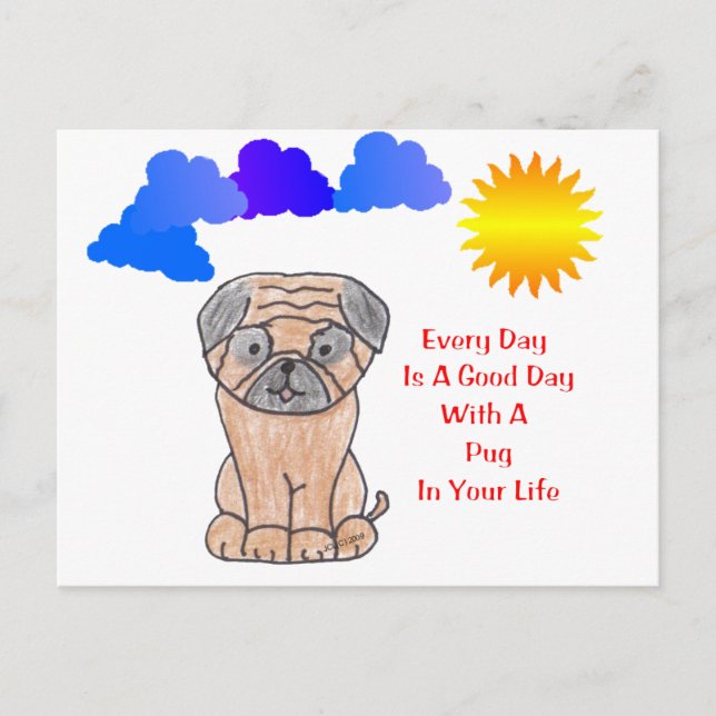 Pug varje dag är ett vykort på Bran (Framsida)