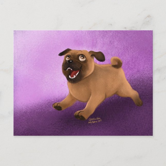 Pug Vykort (Framsida)