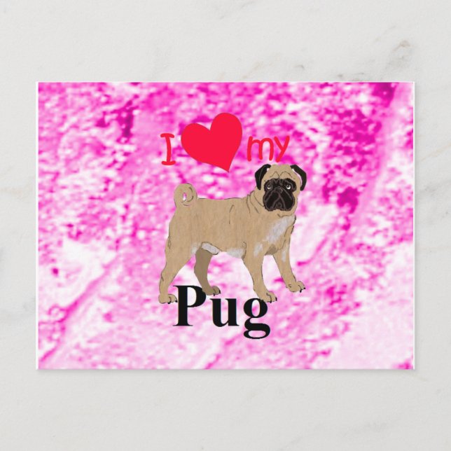 Pug Vykort (Framsida)