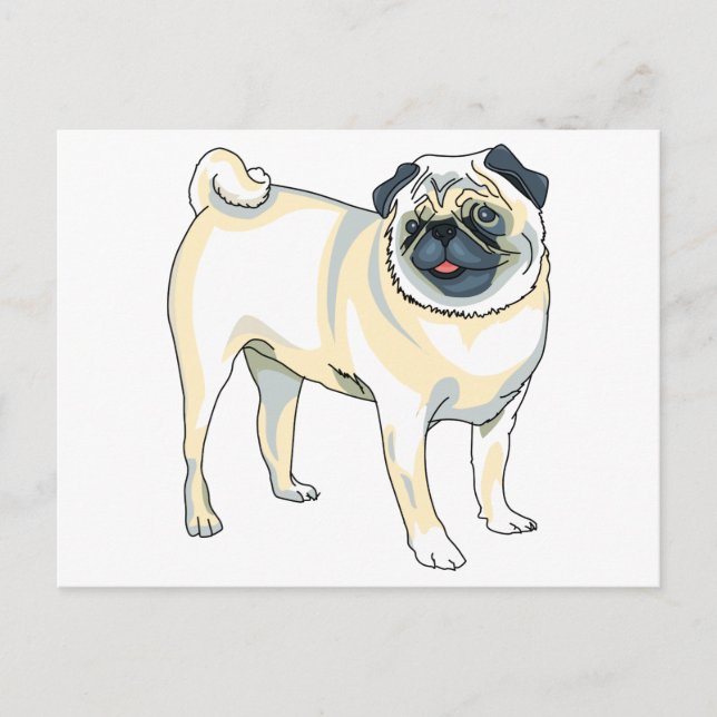 Pug Vykort (Framsida)