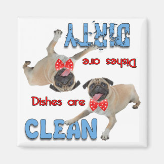 Pug Wear a Bow Tie Dishwasher Magnet