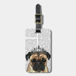 Pug with Tiara Bagagebricka