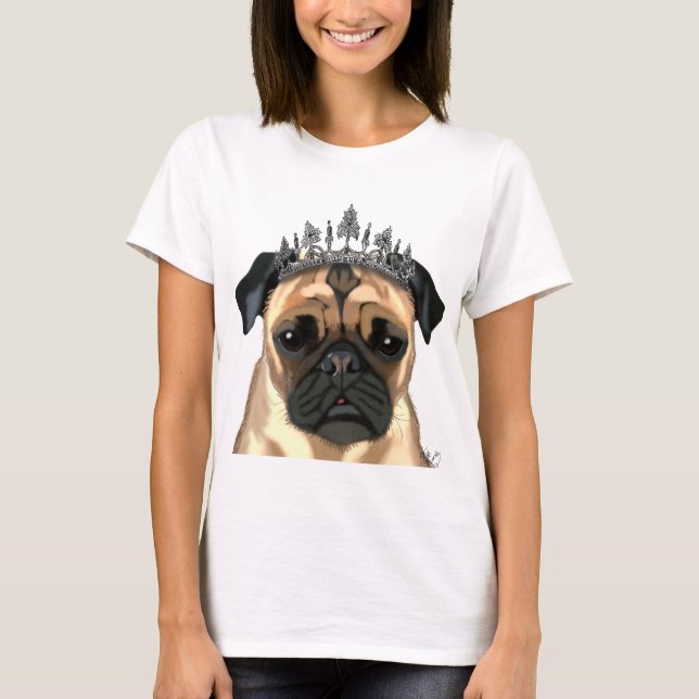 Pug with Tiara Tee (Framsida)
