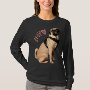 Pug Women Manar Pug Mamma Pappa Life Kärlek Hund P T Shirt