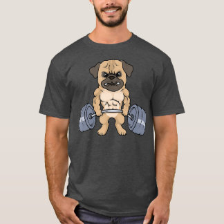 Pug Workout för Fitness Älskare T Shirt