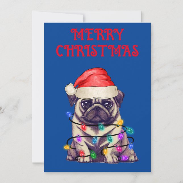 "PUG WRAPPPPED IN CHRISTMAS LJUS" INBJUDNINGAR (Framsida)