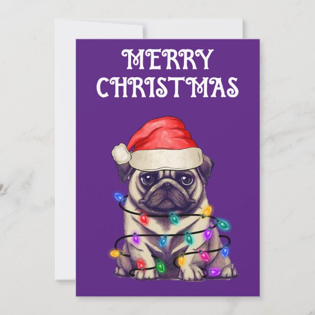 "PUG WRAPPPPED IN CHRISTMAS LJUS" INBJUDNINGAR (Framsida)