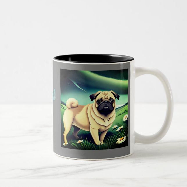 Pug "y bra day mugg (Höger)