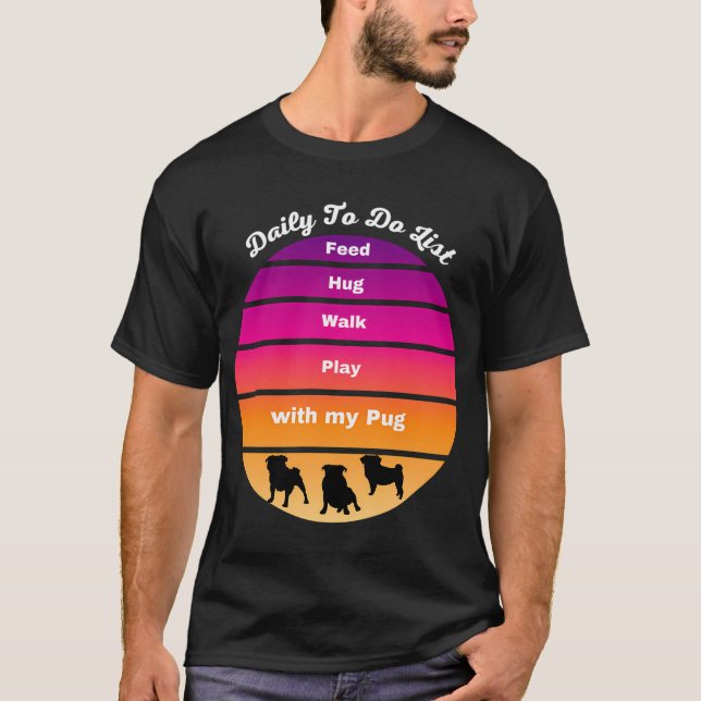 Pug Yoga av Kärlek T Shirt (Framsida)