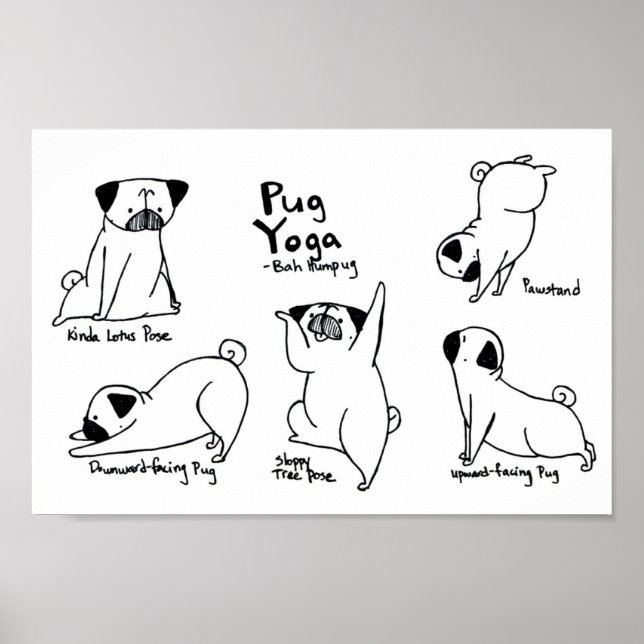 Pug Yoga Poster (Framsidan)