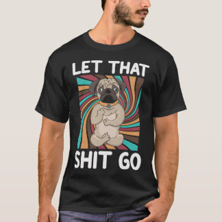 Pug yogameditation hund skämt produkt i vintage st t shirt