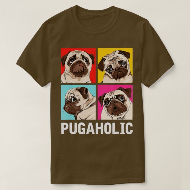 Pugahol Pug Älskare Gift T Shirt (Design framsida)