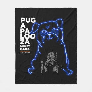 Pugapalooza Asbury Park 2022 Blanket Fleecefilt