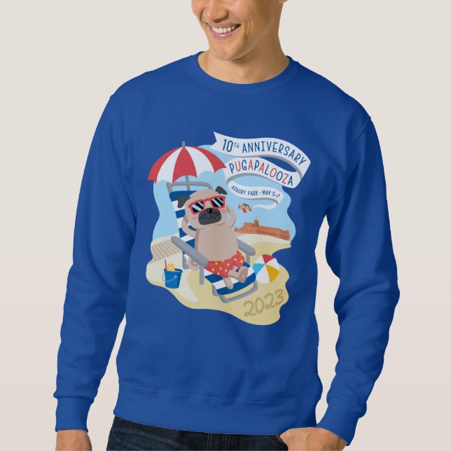 Pugapalooza Asbury Park 2023 Manar Sweatshirt (Framsida)