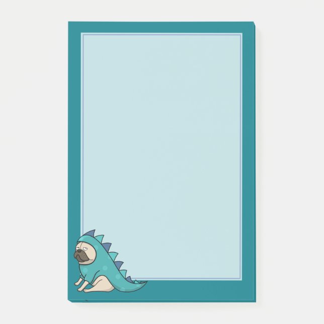 Pugasaurus "göras ", post-it block (Framsida)