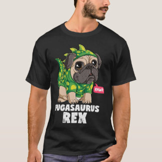 Pugasaurus Rex T Pug Dinosaurieälskare Rolig Hund Shirt