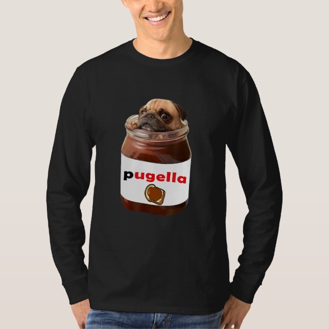 Pugella Fanny Pug T Shirt (Framsida)