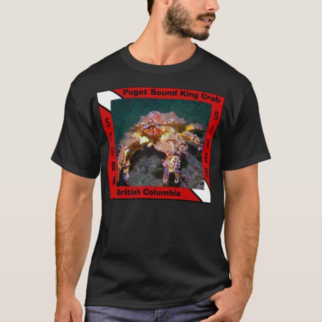 Puget Ljud Kung Crab - skjortor T Shirt (Framsida)
