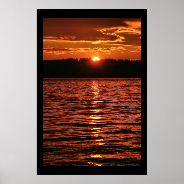 Puget Ljud Sunset Poster (Framsidan)