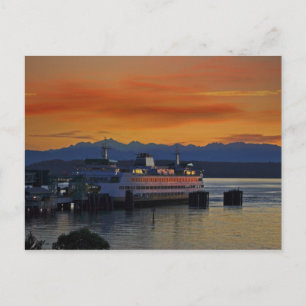 Puget Ljud Sunset Vykort