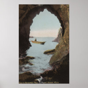 Puget ljud, WA - grotta i bedrägeri Poster