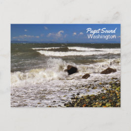 Puget Ljud Washington Beach Photo Vykort