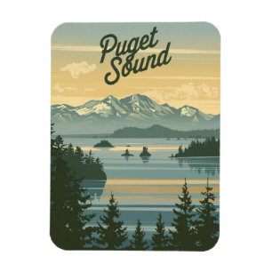 Puget Ljud Washington Vintage Magnet