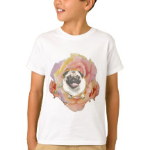 PugFlower barnHanes Tagless T-tröja