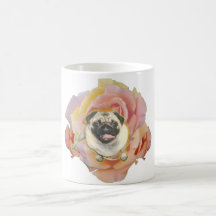 PugFlower keramisk kaffemugg