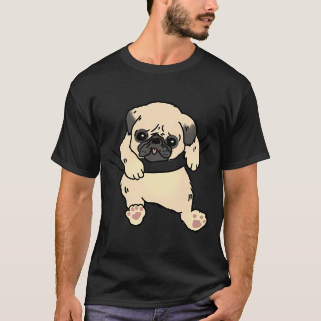 Pugflower T Shirt (Framsida)