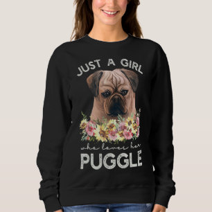Pugga bara en flicka som Kärlekar sin Puggel T Shirt