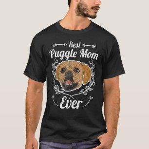 Puggel för pute Pet Hund Puggle Mamma Mamma Mors d T Shirt