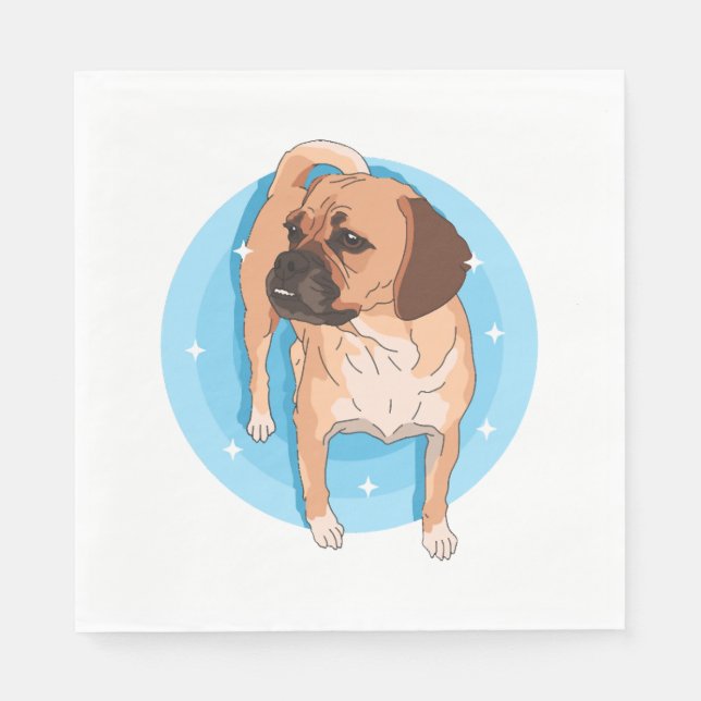 Puggel Hundägare Puggles Älskare Pappersservett (Framsidan)