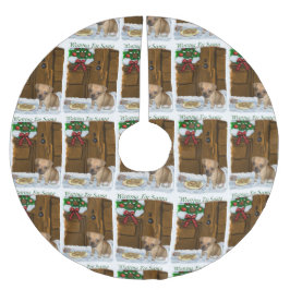 Puggel jul julgransmatta borstad polyester