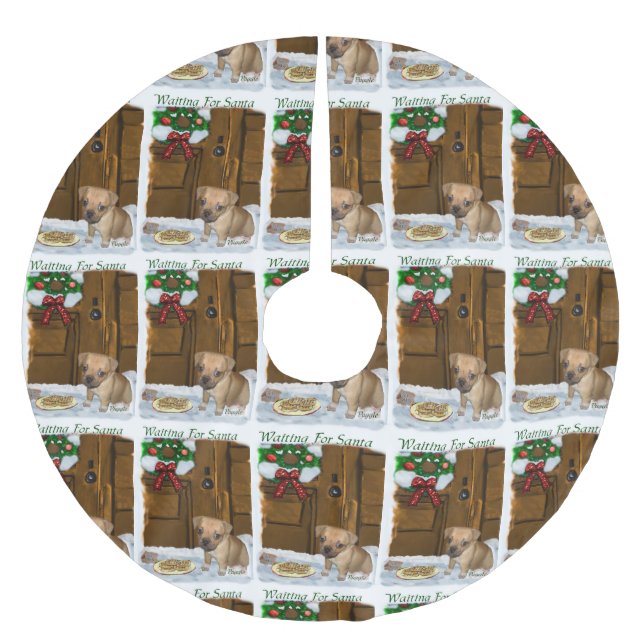 Puggel jul julgransmatta borstad polyester (Framsidan)