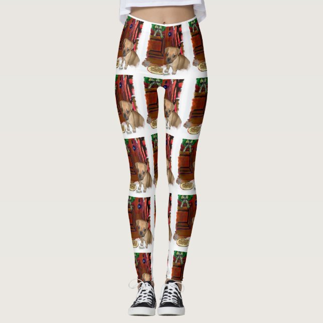 Puggel jul leggings (Framsida)
