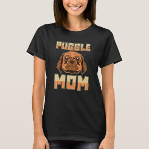 Puggel Mamma Cute Animal Pet Owner Hund älskare Ma T Shirt