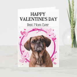 Puggel med bästa Helgdag-kort för Mamma Anpassning Helgkort
