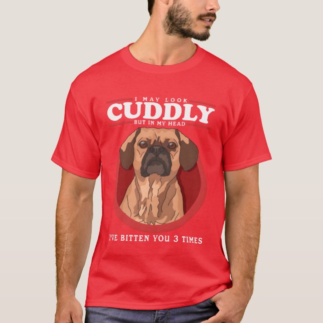 Puggelgåva kan se udda ut som Hundägare Puggle-gåv T Shirt (Framsida)