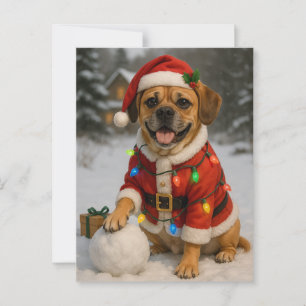 Puggeljulkort Vykort