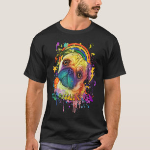 Puggeln är verklig Pug humor Holländsk bulldogg H T Shirt