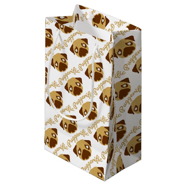 Puggerific mopsvits (Framsidan Vinklad)